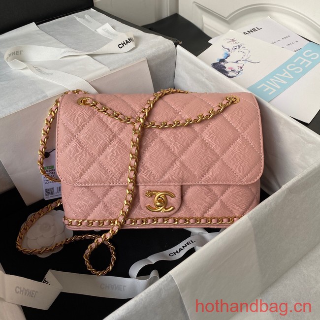 Chanel SMALL FLAP BAG AS4489 pink