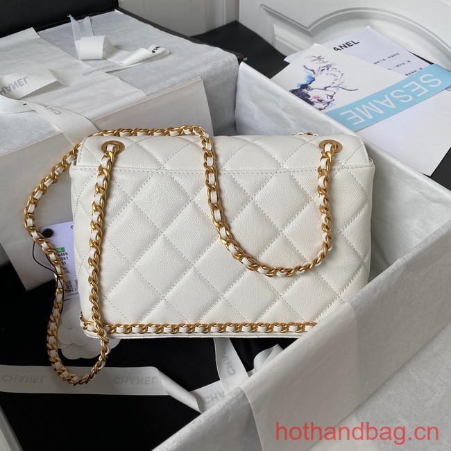 Chanel SMALL FLAP BAG AS4489 white