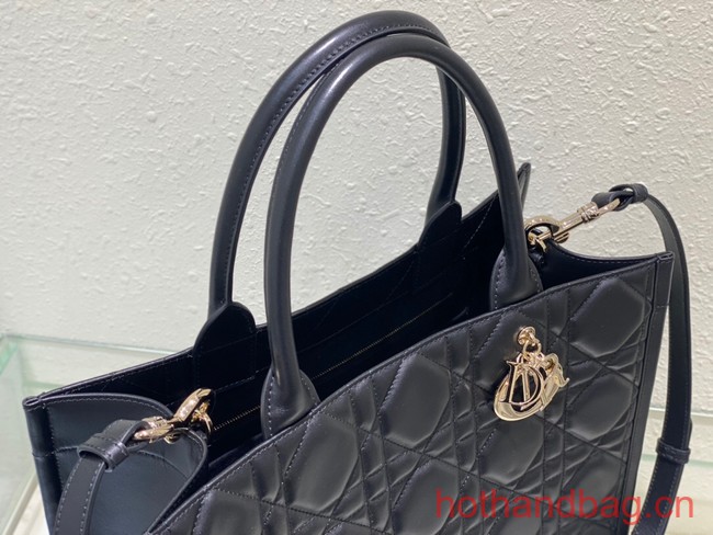 MEDIUM DIOR BOOK TOTE Black Calfskin M1296ZG