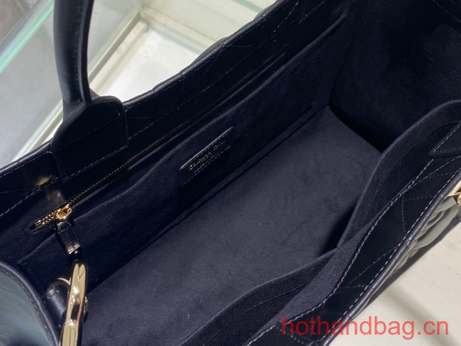 MEDIUM DIOR BOOK TOTE Black Calfskin M1296ZG