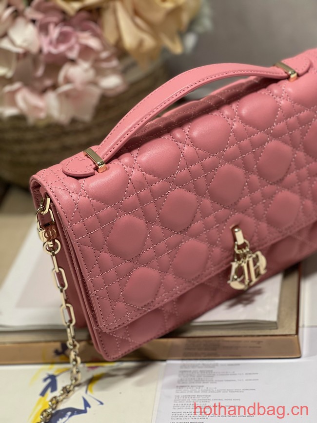 MISS DIOR TOP HANDLE BAG Melocoton Pink Cannage Lambskin M0997ON