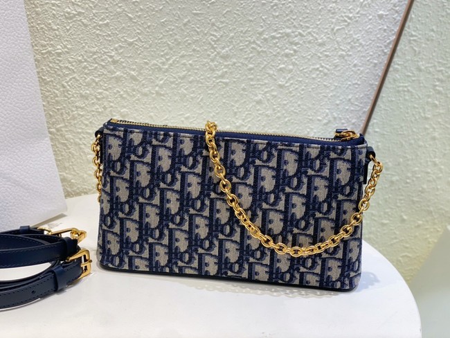 30 MONTAIGNE DIOR MIDI MINI BAG Blue Dior Oblique Jacquard S2320UTZ