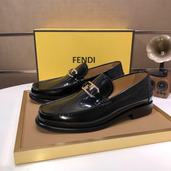 Fendi Mens FF Squared leather loafers 93833-2