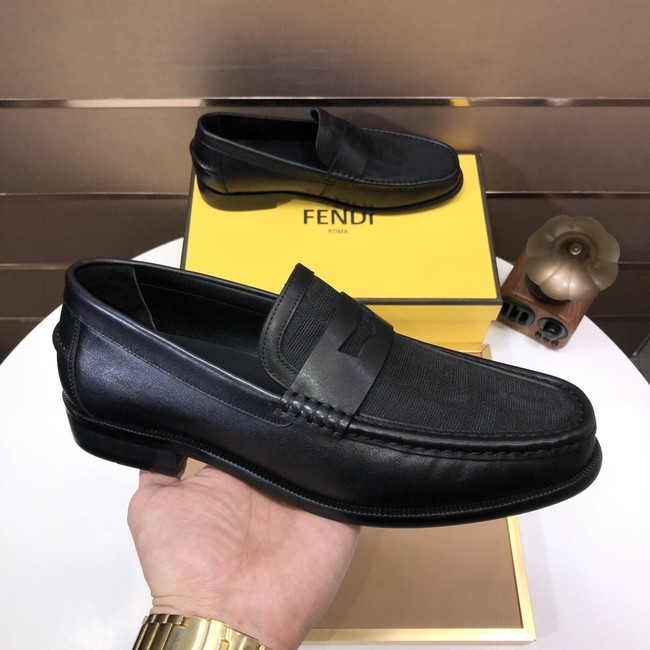 Fendi Mens FF Squared leather loafers 93833-5