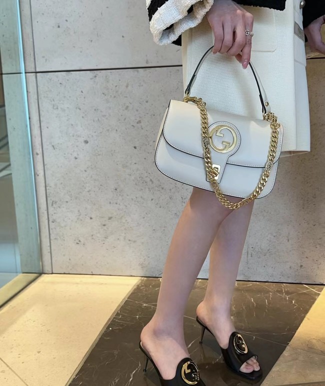 GUCCI BLONDIE SMALL TOP HANDLE BAG 735101 white