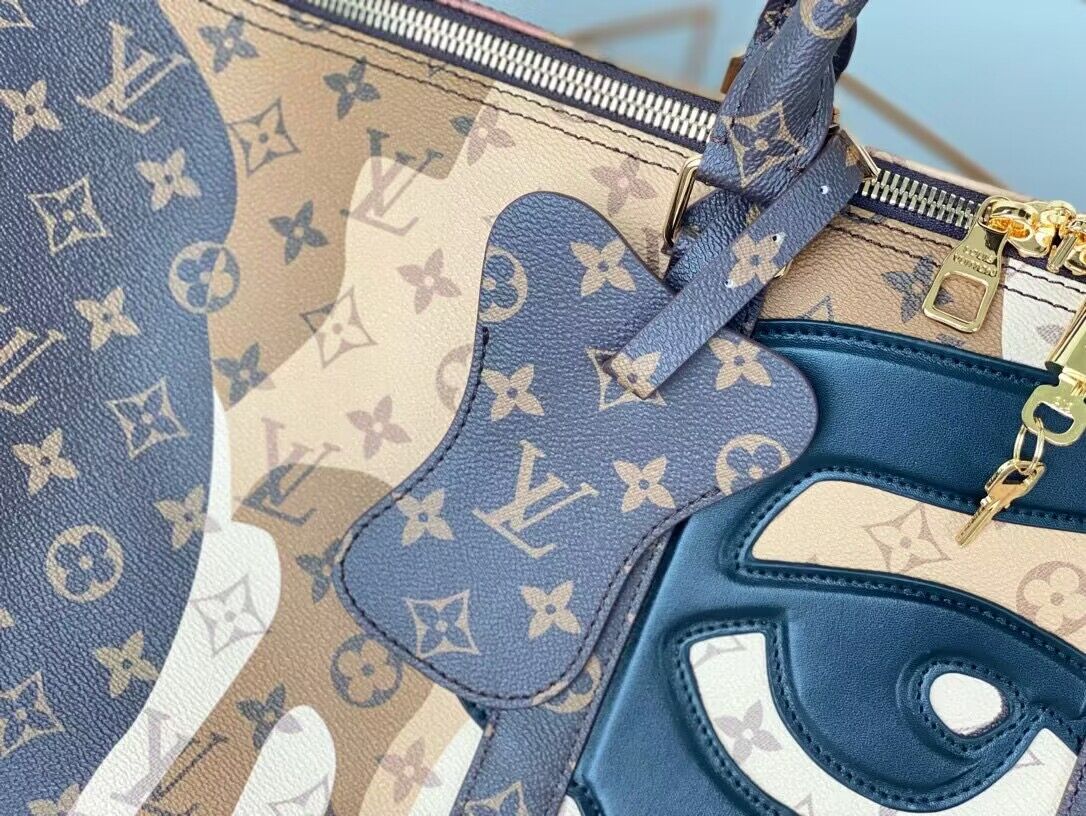 Louis Vuitton Keepall Bandouliere 55 Travel Bag M46677 Brown