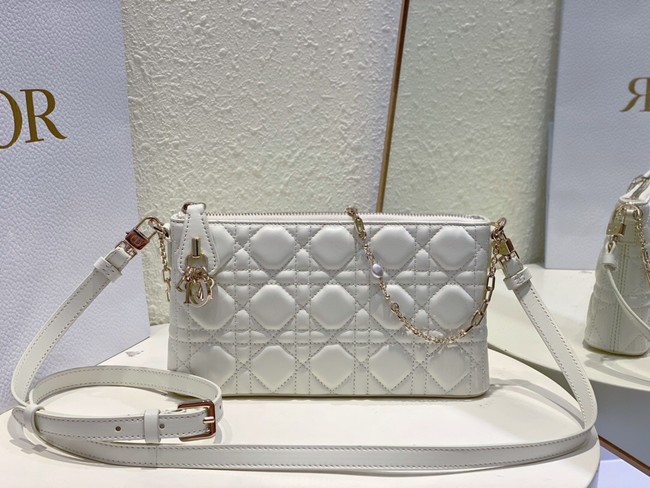 MISS DIOR MIDI MINI BAG white Cannage Lambskin S6006ONM