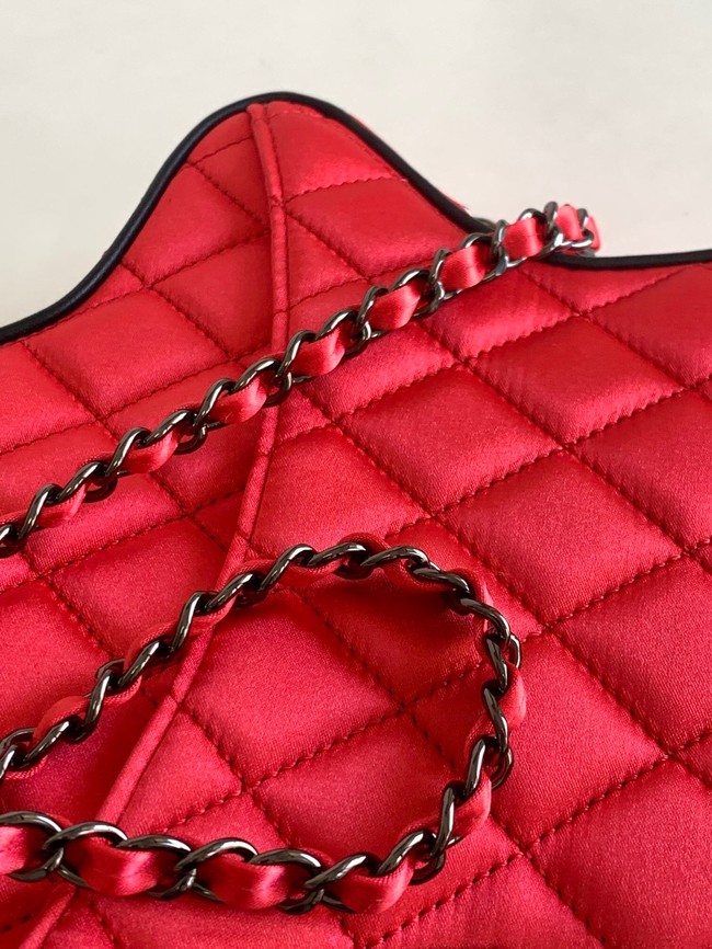 Chanel 24C Star Bag Satin AS4579 red