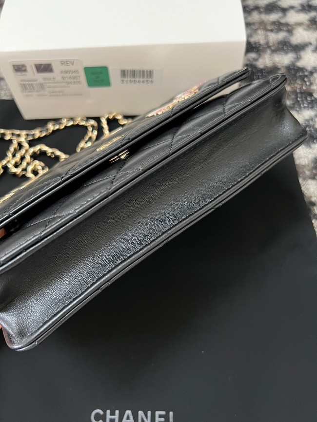 Chanel CLASSIC WALLET ON CHAIN AP0250 Black