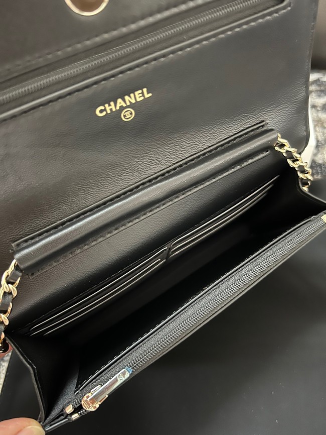 Chanel CLASSIC WALLET ON CHAIN AP0250 Black