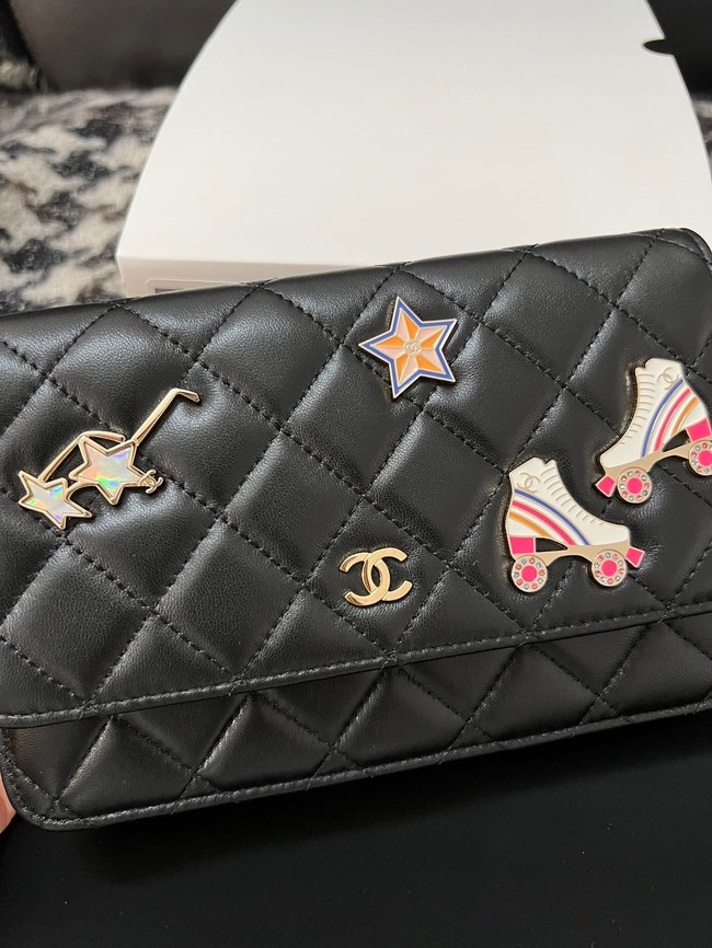 Chanel CLASSIC WALLET ON CHAIN AP0250 Black