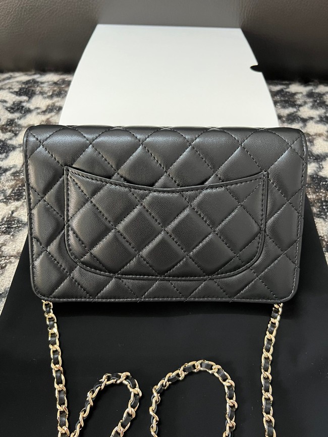 Chanel CLASSIC WALLET ON CHAIN AP0250 Black