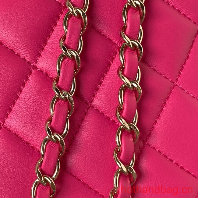 CHANEL STAR HANDBAG AS4579 & Gold-Tone Metal Fuchsia