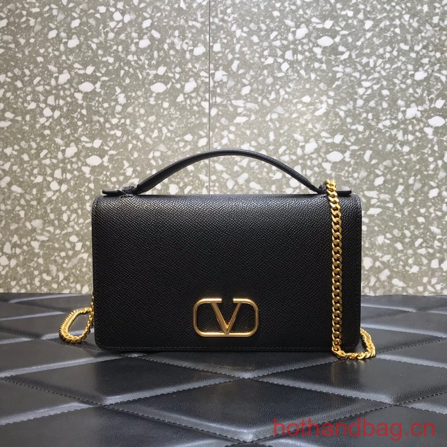 VALENTINO grain calfskin leather bag 0688 black