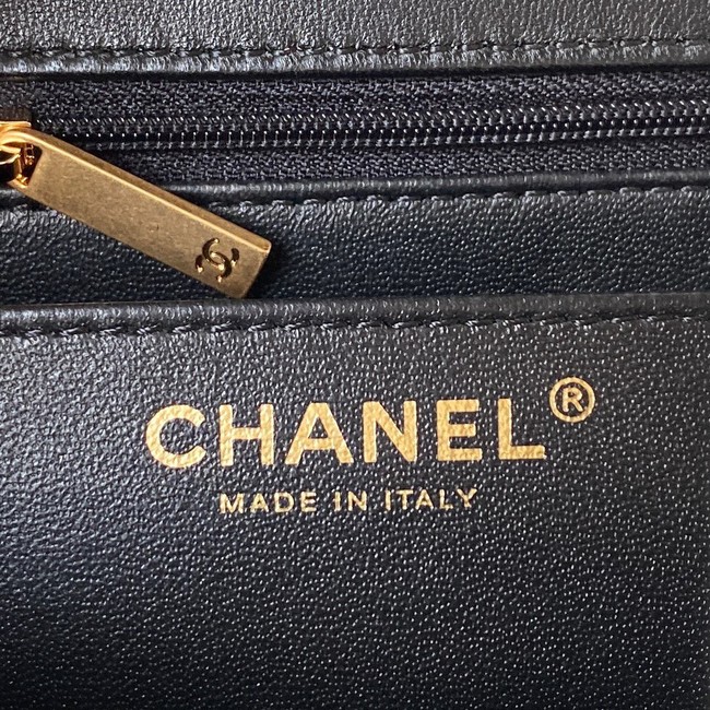 Chanel FLAP PHONE HOLDER WITH CHAIN AS4362 BLACK