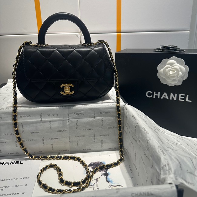 Chanel flap bag with top handle AS4573 Black
