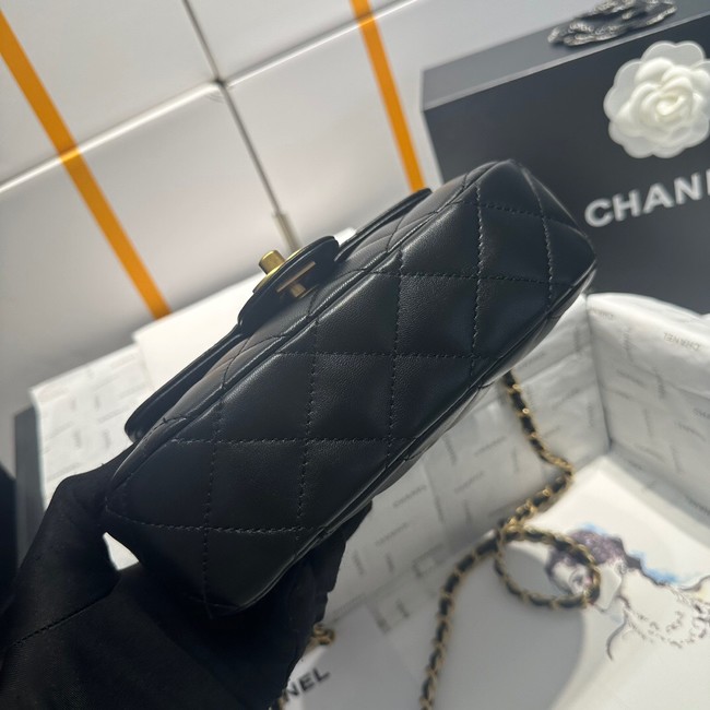 Chanel flap bag with top handle AS4573 Black