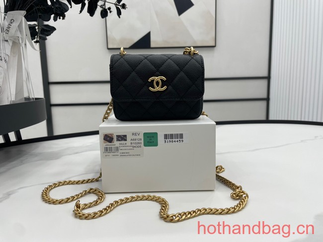 Chanel NANO CLUTCH WITH CHAIN A68128 black
