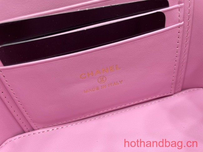 Chanel CLUTCH WITH CHAIN A68130 pink