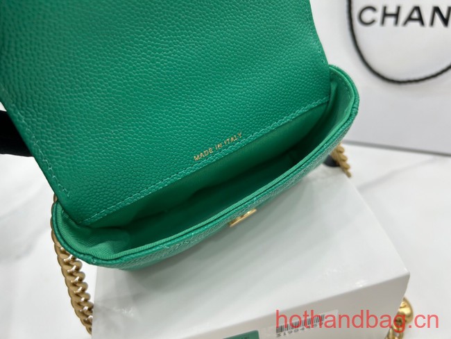 Chanel NANO CLUTCH WITH CHAIN A68128 green