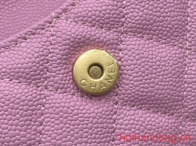 Chanel NANO CLUTCH WITH CHAIN A68128 pink