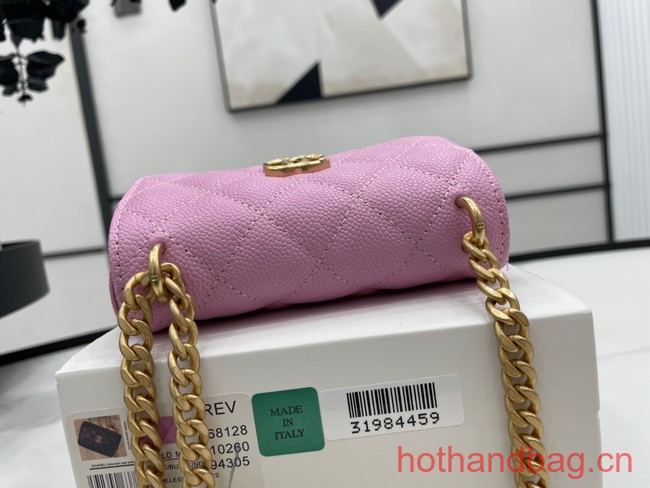 Chanel NANO CLUTCH WITH CHAIN A68128 pink
