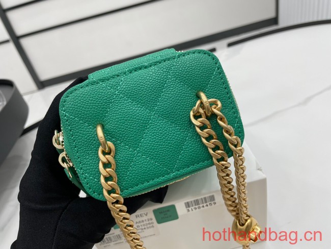 Chanel NANO CLUTCH WITH CHAIN A68129 GREEN