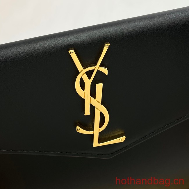 SAINT LAURENT UPTOWN POUCH IN SMOOTH LEATHER 565739 BLACK