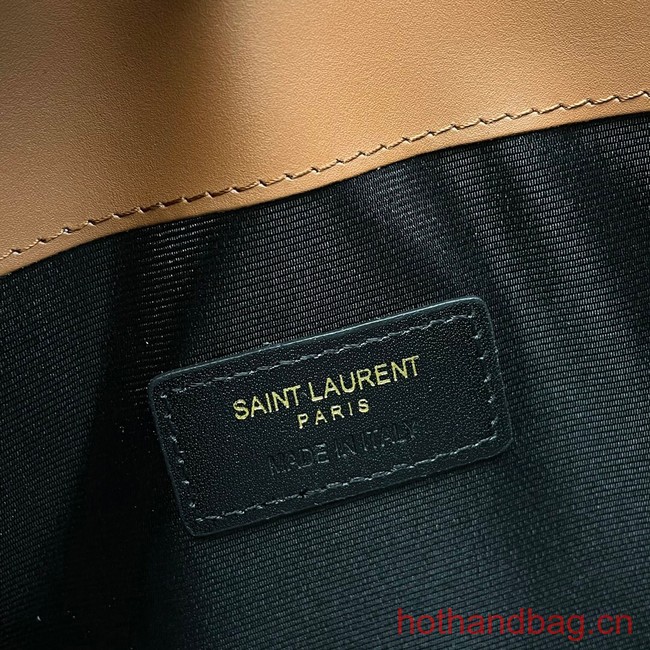 SAINT LAURENT UPTOWN POUCH IN SMOOTH LEATHER 565739 BROWN