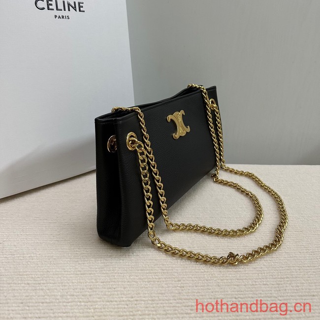 Celine MEDIUM NEWSPAPER BAG IN SUPPLE CALFSKIN 114253 BLACK