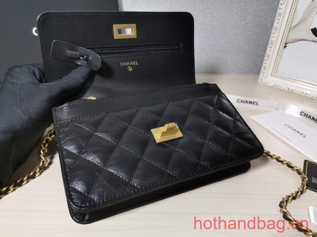 Chanel CLASSIC WALLET ON CHAIN AP0251 Black