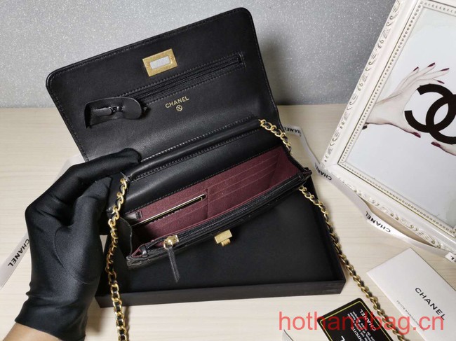 Chanel CLASSIC WALLET ON CHAIN AP0251 Black