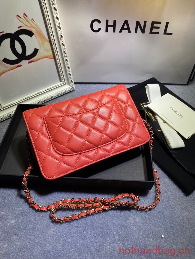 Chanel WALLET ON CHAIN AP1794 red