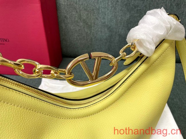 VALENTINO Vlogo Moon small leather HOBO bag chain N08J yellow