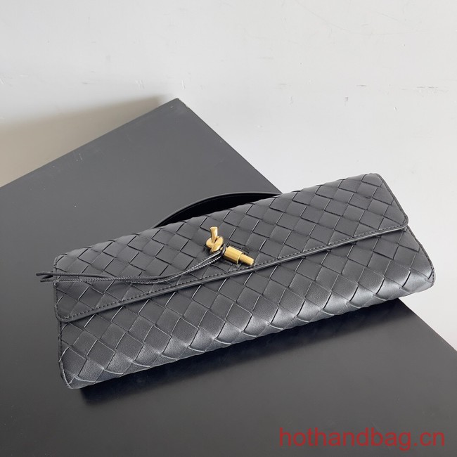 Bottega Veneta Long Clutch Andiamo With Handle 741511 black