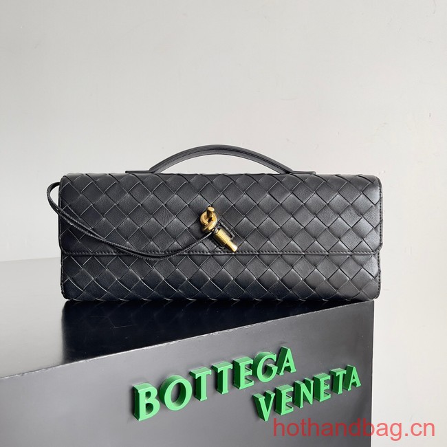 Bottega Veneta Long Clutch Andiamo With Handle 741511 black