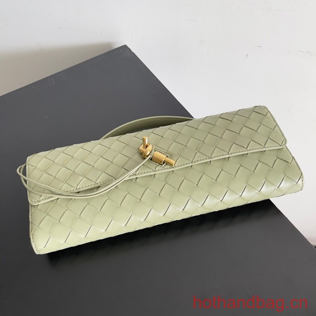 Bottega Veneta Long Clutch Andiamo With Handle 741511 light green