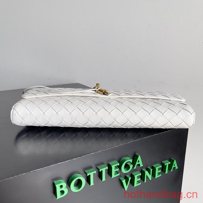 Bottega Veneta Long Clutch Andiamo With Handle 741511 white