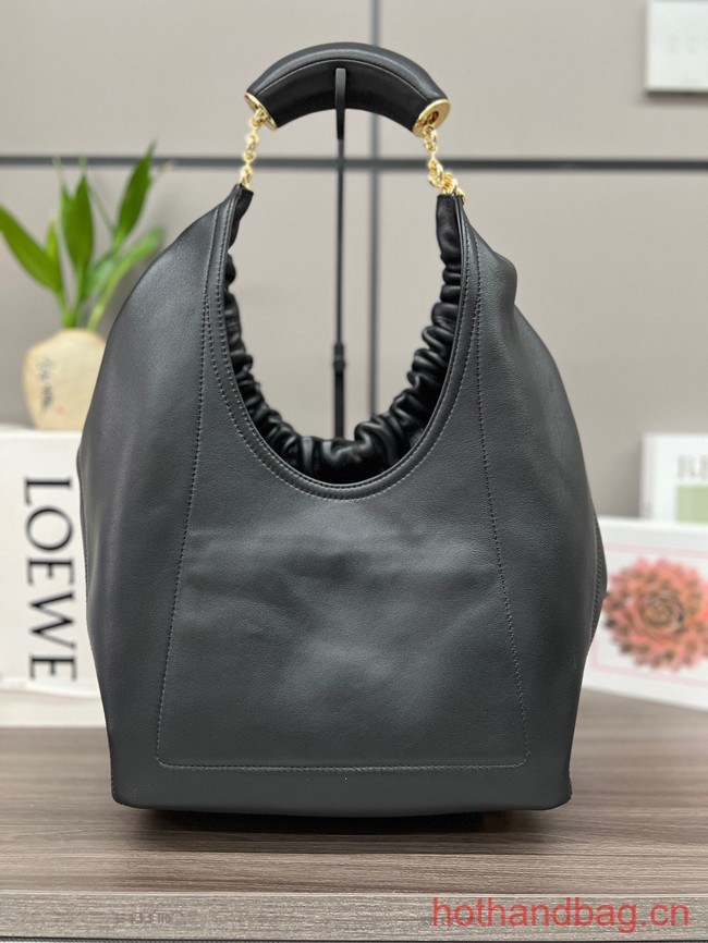 Loewe Squeeze Medium Napa sheepskin leather bag 652328 black