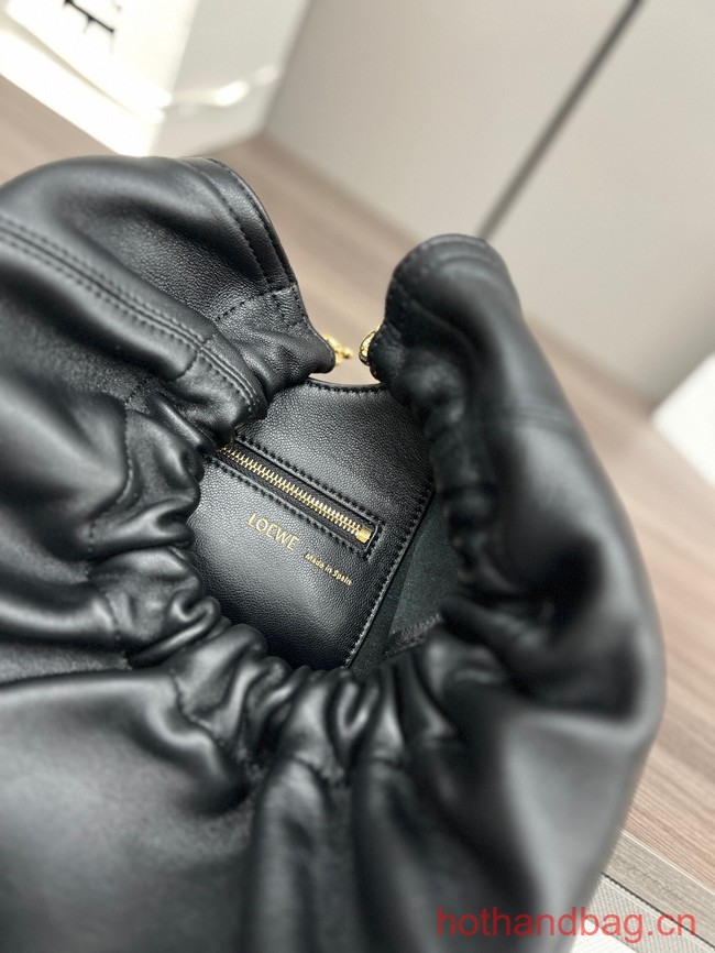 Loewe Squeeze small Napa sheepskin leather bag 652329 black