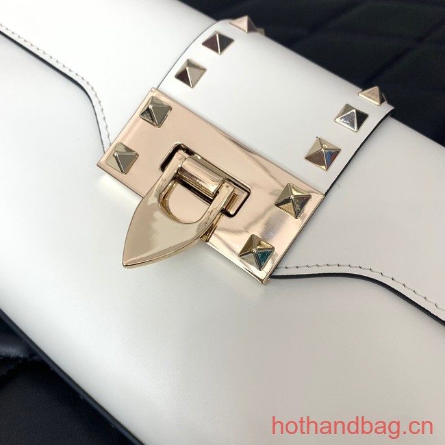 VALENTINO Rockstud 23 smooth calfskin bag 0M77Q white