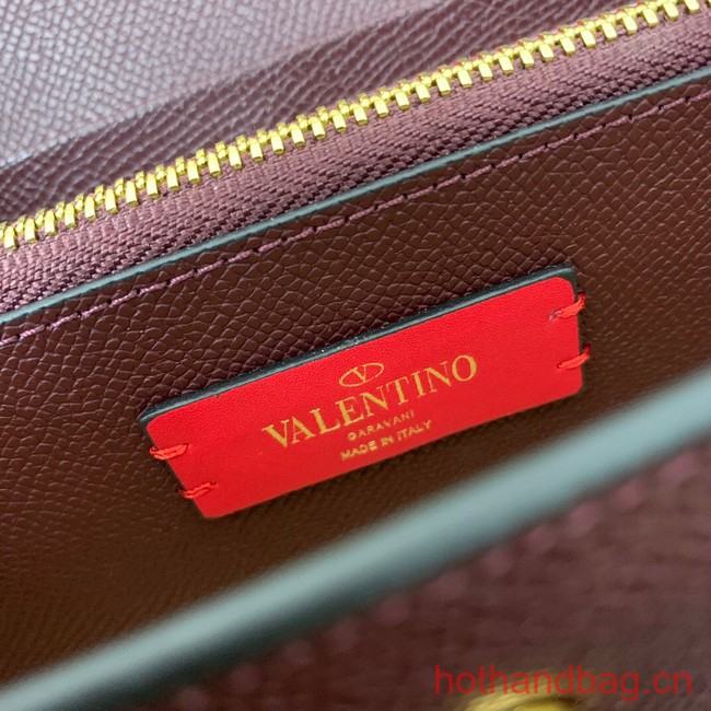 VALENTINO grain calfskin leather bag 0681 Wine