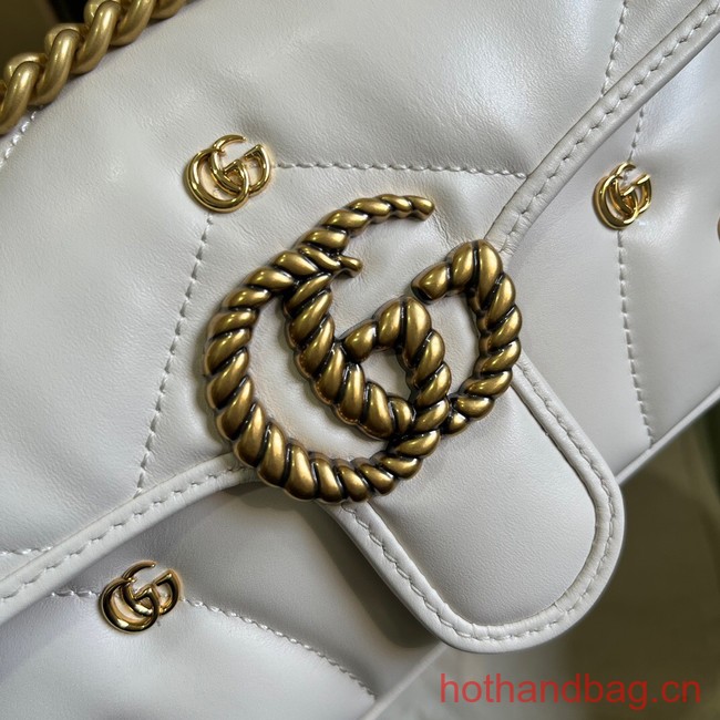 GUCCI GG MARMONT MINI SHOULDER BAG 446744 white