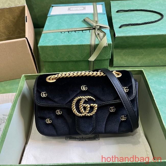 GUCCI GG MARMONT velvet MINI SHOULDER BAG 446744 black