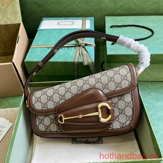 GUCCI HORSEBIT 1955 SMALL SHOULDER BAG 764155 Brown Demetra trim