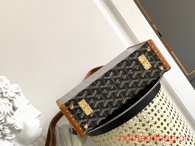 Goyard Calfskin Leather Tote Bag 20301 black&brown