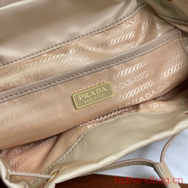 Prada Re-Nylon and shearling backpack 1BZ074 Desert Beige