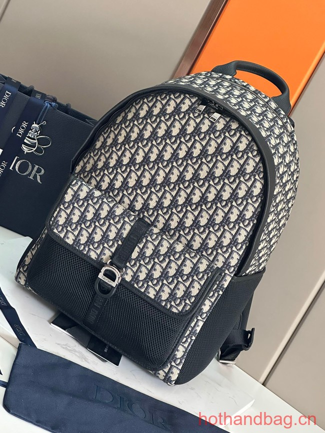 DIOR 8 BACKPACK Beige and Black Dior Oblique Jacquard 1EIBA178YK