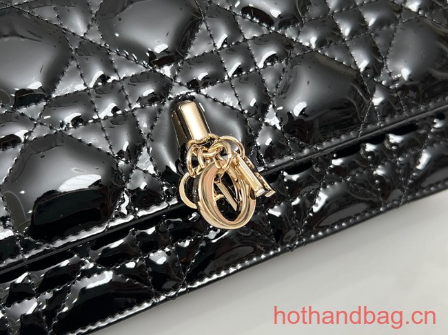 MISS DIOR MINI BAG Patent Cannage Calfskin S0980O black