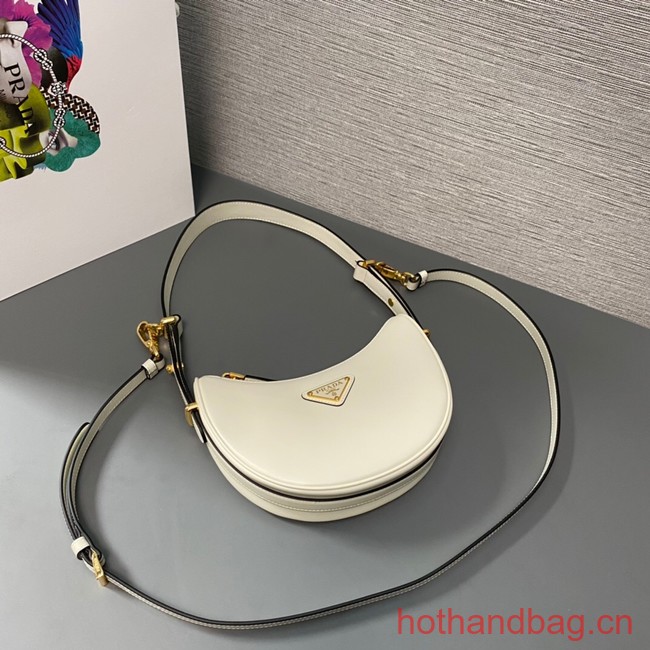 Prada leather shoulder bag 1BC199 white